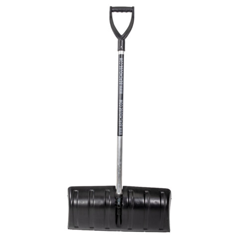 Лопата снеговая 60х30 см, пластиковая, алюминиевый черенок с V-ручкой 130 см, армирующая алюминиевая планка, № 14, №14
