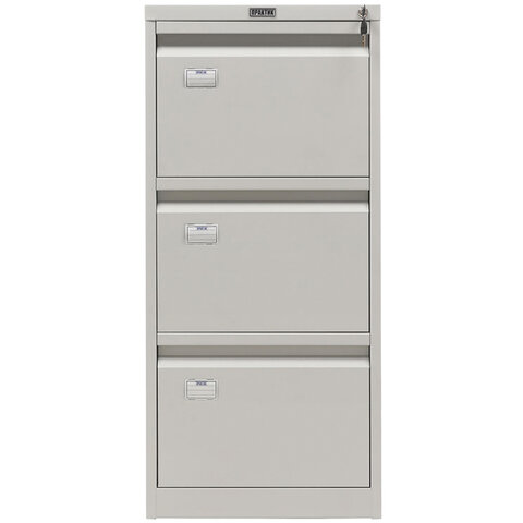 Шкаф картотечный ПРАКТИК "AFC-03", 1008х470х646 мм, 3 ящика, для 165 подвесных папок, формат папок Foolscap или A4 (БЕЗ ПАПОК)