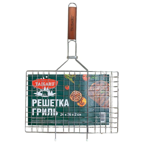 Решетка-гриль универсальная, 51х(24х36х2 см), СРЕДНЯЯ, хромированная, TAIGARU (ТАЙГАРУ), 702550