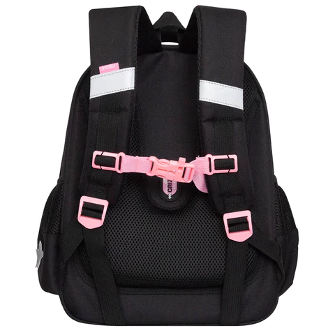 Ранец GRIZZLY анатомическая спинка, c брелоком, для девочек, "YUMMY", 36х28х20 см, RAz-586-14/1