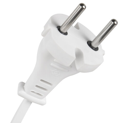 Удлинитель-рулетка Р16-008, 3 розетки без заземления, 5 м, 2х0,75 мм, 1300 Вт, белый, 323