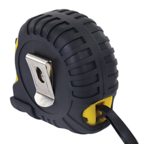 Рулетка измерительная 7,5 м х 25 мм, обрезиненный корпус, с фиксатором, RABBITEX (РАББИТЕКС) Standard, 671350