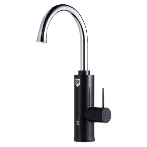 Водонагреватель проточный электрический ROYAL THERMO QuickTap, 3,3 кВт, 1,48 л/м, кран, черный, НС-1588899