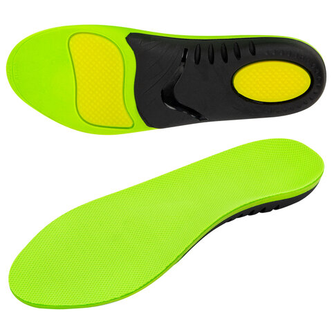 Стельки для кроссовок СПОРТИВНЫЕ КАРКАСНЫЕ, материал PU PRO SPORT, размер RU 40-41 / EU 41-42, с линиями выреза, SHEGRA (ШЕГРА), 700767