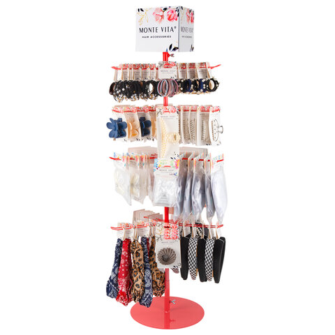 Стойка-вертушка настольная MONTE VITA (МОНТЕ ВИТА), 108х44см, 4 ряда, 22 крючка, 507506