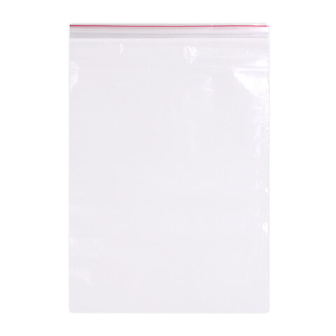 Пакеты ZIP LOCK "зиплок" ОЧЕНЬ ПРОЧНЫЕ, комплект 100 шт., 300х400 мм, ПВД 80 мкм, BRAUBERG EXTRA, 608181