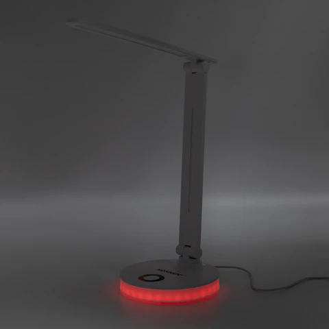 Настольная лампа-светильник, ночник SONNEN RG-001, 30 LED, 6 Вт, 3 режима, RGB-подсветка, белый, 238774