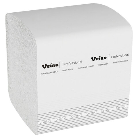 Бумага туалетная VEIRO (Система T3), КОМПЛЕКТ 30 шт., Comfort, листовая, 250 листов, 21х10,8 см, 2-слойная, TV201