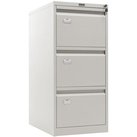 Шкаф картотечный ПРАКТИК "AFC-03", 1008х470х646 мм, 3 ящика, для 165 подвесных папок, формат папок Foolscap или A4 (БЕЗ ПАПОК)