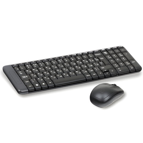 Набор беспроводной LOGITECH Wireless Desktop MK220, клавиатура, мышь 2 кнопки + 1 колесо-кнопка, черный, 920-003236