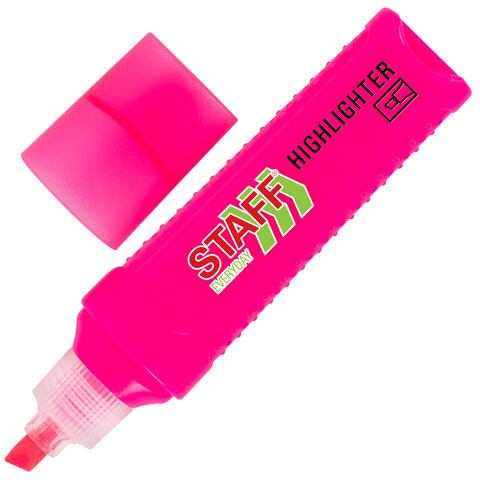 Набор текстовыделителей 4 НЕОНОВЫХ ЦВЕТА, STAFF "EVERYDAY HL-707", линия 1-5 мм, скошенный наконечник, 152548