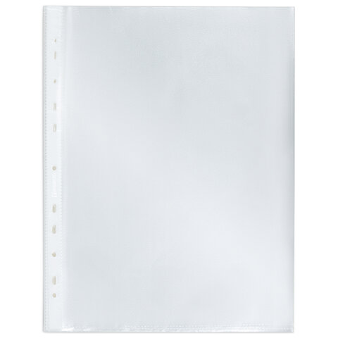 Папки-файлы перфорированные А4 BRAUBERG "МАТОВЫЕ EXTRA 600", КОМПЛЕКТ 100 шт., ПЛОТНЫЕ, 60 мкм, 229664