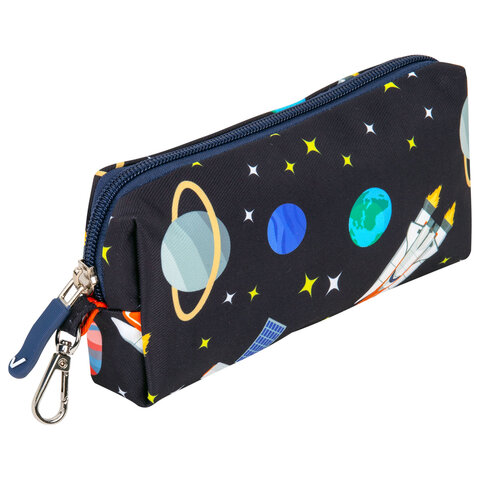 Рюкзак BRAUBERG KIDS SET, с пеналом в комплекте, 2 отделения, "Space infinity", 37x28x16 см, 272099