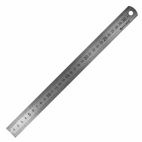 Линейки металлические КОМПЛЕКТ 3 шт. (15 см, 30 см, 50 см), BRAUBERG, 210810