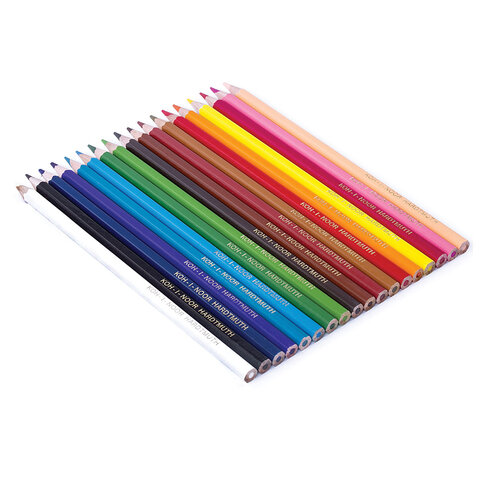 Карандаши цветные KOH-I-NOOR "Крот", 18 цветов, шестигранные, грифель 3,2 мм, европодвес, 3653, 3653018046KS