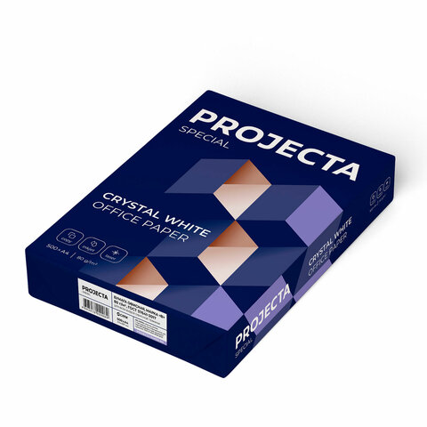 Бумага офисная А4, 80 г/м2, 500 л., марка В, PROJECTA SPECIAL, Россия, 153% (CIE)