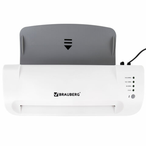 Ламинатор BRAUBERG SILVER MAX A4, толщина пленки 60-200 мкм, скорость 32 см/мин., 532624