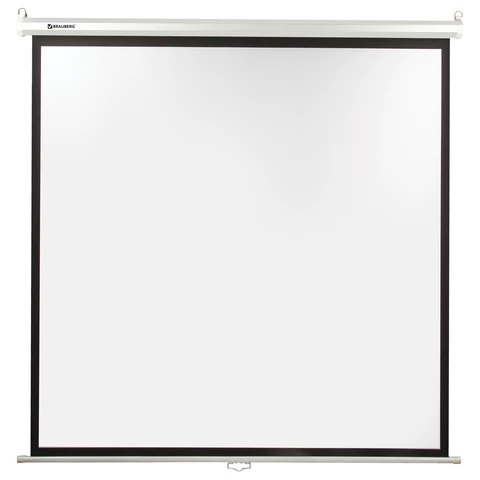 Экран проекционный настенный (150х150 см), матовый, 1:1, BRAUBERG "WALL", 236725