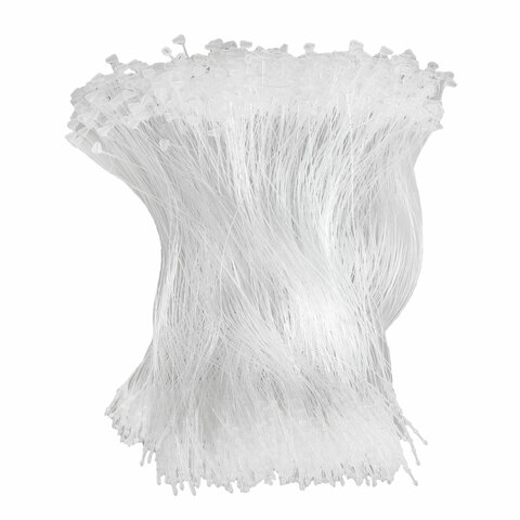 Хомут-биркодержатель бирка ценник петлевой 13 см, BRAUBERG, КОМПЛЕКТ 1000 шт., 291305