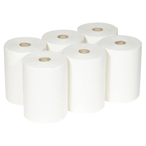 Полотенца бумажные рулонные KIMBERLY-CLARK Scott, КОМПЛЕКТ 6 шт., Slimroll, 190 м, белые, 6697