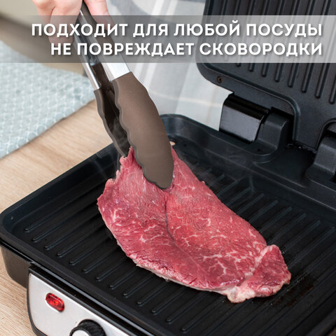 Набор силиконовых кухонных принадлежностей с деревянными ручками 12 в 1, серо-коричневый, DASWERK (ДАСВЕРК), 608195