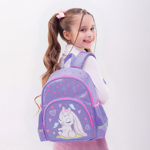 Рюкзак BRAUBERG KIDS PLAY детский, 1 отделение, 3 кармана, "Darling bunny", 29х23х12 см, 271390