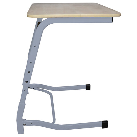 Стол-парта 1-местный регулируемый "Олимп", 600х500х640-760мм, рост 4-6, серый каркас, ЛДСП клён