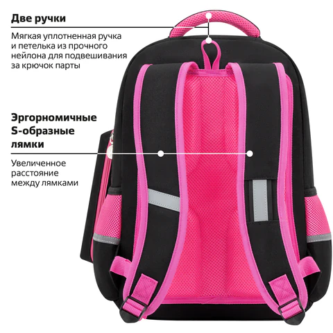 Рюкзак ЮНЛАНДИЯ COMPLETE с пеналом в комплекте, эрго-спинка, "Box cat", 42х29х14 см, 273120