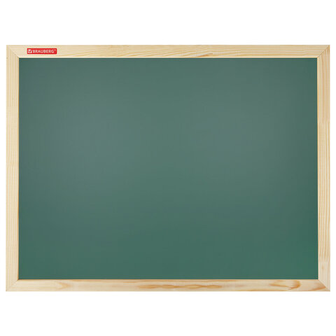 Доска для мела магнитная 45х60 см, зеленая, деревянная рамка, BRAUBERG "Wood", 238798