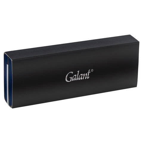 Ручка подарочная шариковая GALANT "Olympic Chrome", корпус хром с черным, хромированные детали, пишущий узел 0,7 мм, синяя, 140614