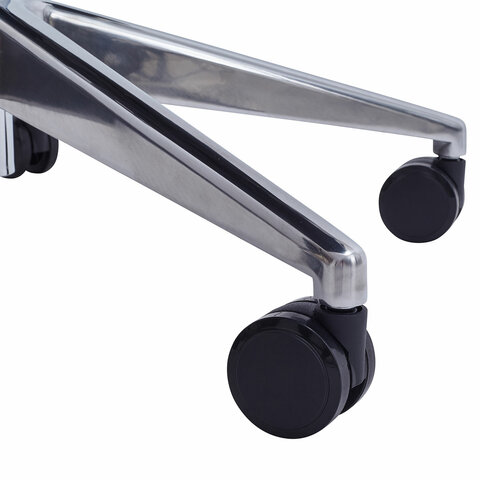 Кресло BRABIX PREMIUM "Adept EX-752", синхромеханизм, алюминий, экокожа, черное, 532930