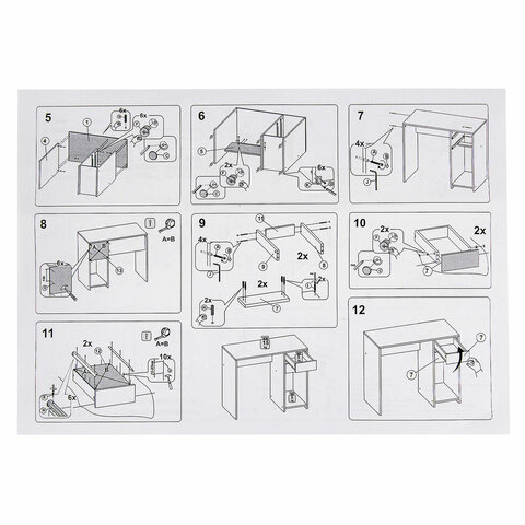 Стол письменный/компьютерный BRABIX "Scandi CD-017", 900х450х750 мм, 2 ящика, белый, 641894, ЦБ013706-1