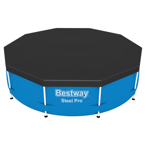 Тент для бассейнов каркасных и с надувным бортом "Fast Set", диаметр 305 см (D 305 см), BESTWAY, 58036