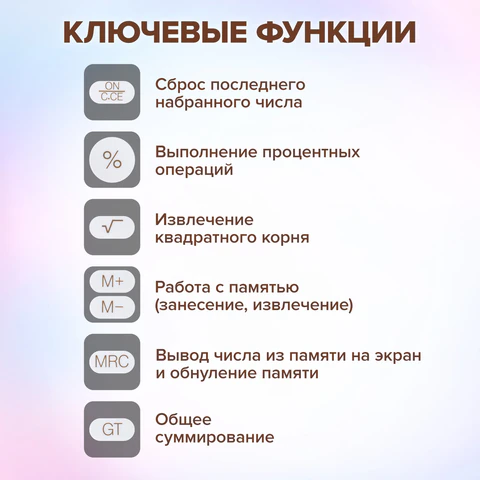 Калькулятор настольный BRAUBERG STYLE-12-BG (157х106 мм), 12 разрядов, двойное питание, БЕЖЕВЫЙ, 272967