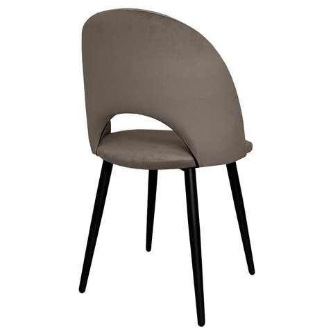 Стулья КОМПЛЕКТ 2 шт., "Luna CF-070", велюр коричневый, каркас металлический, усиленный, черный, BRABIX, 532772