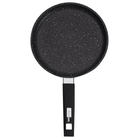 Сковорода блинная 22 см антипригарное покрытие, soft-touch ручка, МЕЧТА "Гранит Black", черная, 12802