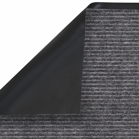 Коврик придверный 50х80 см, СЕРЫЙ, влаго-грязезащитный, 450 г/м2, ребристый, PRIMILA (ПРИМИЛА) EXTRA, 701023