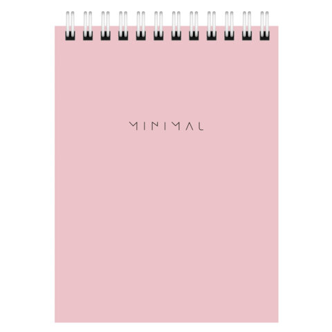 Блокнот МАЛЫЙ ФОРМАТ А6, 108х145 мм, 40 л., гребень, картон, клетка, BRAUBERG "Minimal Pastel", 116429
