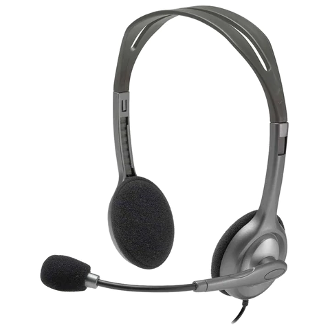 Наушники с микрофоном (гарнитура) LOGITECH H110, проводная, компьютерная, 1,83 м, стерео, 2 x mini jack 3,5 мм, черная