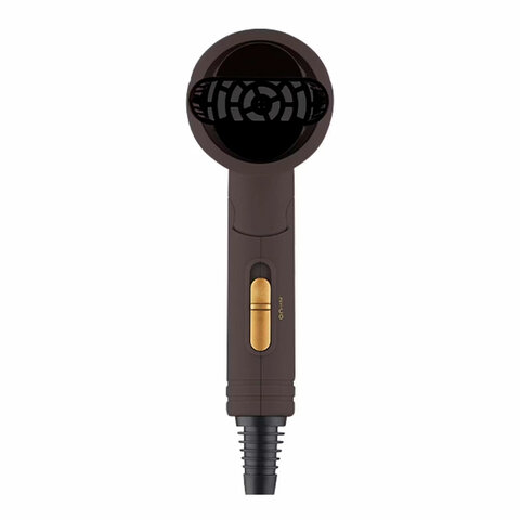 Фен BQ (БИ-КЬЮ) HD1212M, 1400 Вт, 2 скорости, 2 температурных режима, ионизация, коричневый, 86189100