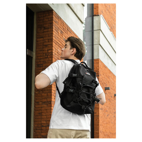 Рюкзак HEIKKI CHALLENGE (ХЕЙКИ) универсальный, карман для ноутбука, "Flex", черный, 45х32х17 см, 272579