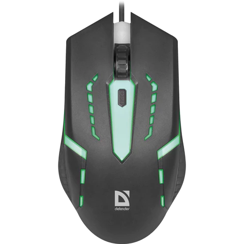 Мышь проводная DEFENDER Flash MB-600L, 800-1200 dpi, 4 кнопки + 1 колесо-кнопка, оптическая, черная, 52600