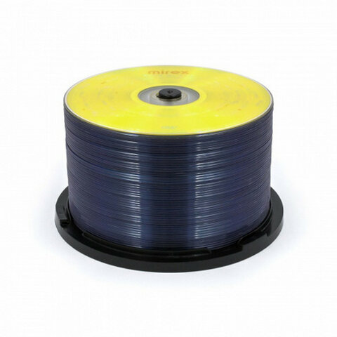 Диски DVD-R MIREX, 4,7 Гб, 16x, Cake Box (упаковка на шпиле), КОМПЛЕКТ 50 шт., UL130003A1B
