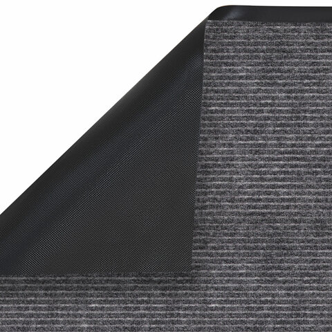 Коврик придверный 60х90 см, СЕРЫЙ, влаго-грязезащитный, 450 г/м2, ребристый, PRIMILA (ПРИМИЛА) EXTRA, 701024
