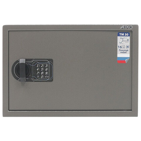 Сейф AIKO "ТМ-30EL", 300х440х355 мм, 16 кг, электронный замок, полка