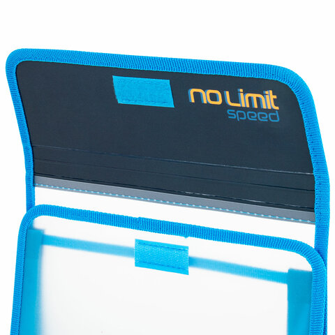 Папка для тетрадей ЮНЛАНДИЯ А5, пластик, 2 отделения, клапан на липучке, "No limit", 273334