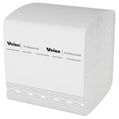 Бумага туалетная VEIRO (Система T3), КОМПЛЕКТ 30 шт., Comfort, листовая, 250 листов, 21х10,8 см, 2-слойная, TV201
