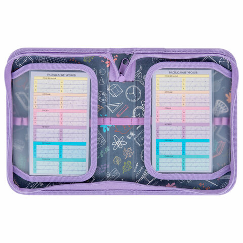 Пенал ПИФАГОР, 1 отделение, 2 откидные планки, полиэстер, 20х14 см, "Cats selfie", 273477