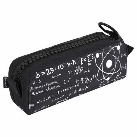 Пенал BRAUBERG с объемной "тракторной" молнией, 1 отделение, ткань,22х8х6,5 см, "Science", 272343