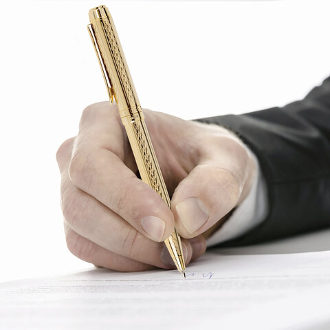 Ручка подарочная шариковая GALANT "Graven Gold", корпус золотистый с гравировкой, золотистые детали, пишущий узел 0,7 мм, синяя, 140466